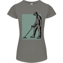 A Man Metal Detecting Detector Detect Womens Petite Cut T-Shirt Charcoal