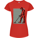 A Man Metal Detecting Detector Detect Womens Petite Cut T-Shirt Red