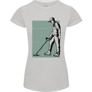 A Man Metal Detecting Detector Detect Womens Petite Cut T-Shirt Sports Grey