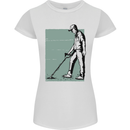 A Man Metal Detecting Detector Detect Womens Petite Cut T-Shirt White