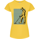 A Man Metal Detecting Detector Detect Womens Petite Cut T-Shirt Yellow