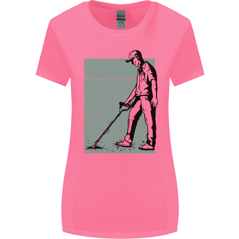 A Man Metal Detecting Detector Detect Womens Wider Cut T-Shirt Azalea