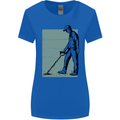 A Man Metal Detecting Detector Detect Womens Wider Cut T-Shirt Royal Blue