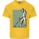 A Man Metal Detecting Detector Kids T-Shirt Childrens Yellow