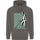A Man Metal Detecting Detector Mens 80% Cotton Hoodie Charcoal