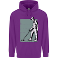 A Man Metal Detecting Detector Mens 80% Cotton Hoodie Purple