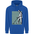 A Man Metal Detecting Detector Mens 80% Cotton Hoodie Royal Blue