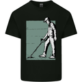 A Man Metal Detecting Detector Mens Cotton T-Shirt Tee Top Black