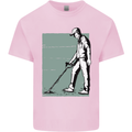 A Man Metal Detecting Detector Mens Cotton T-Shirt Tee Top Light Pink