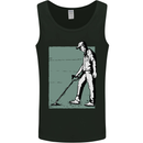A Man Metal Detecting Detector Mens Vest Tank Top Black