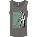 A Man Metal Detecting Detector Mens Vest Tank Top Charcoal