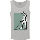 A Man Metal Detecting Detector Mens Vest Tank Top Sports Grey