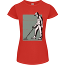 A Man Metal Detecting Detector Womens Petite Cut T-Shirt Red