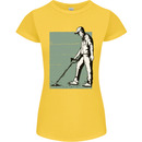 A Man Metal Detecting Detector Womens Petite Cut T-Shirt Yellow