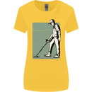 A Man Metal Detecting Detector Womens Wider Cut T-Shirt Yellow