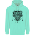 A Mandala Deer Childrens Kids Hoodie Peppermint
