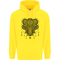 A Mandala Deer Childrens Kids Hoodie Yellow
