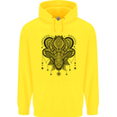 A Mandala Deer Childrens Kids Hoodie Yellow