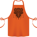 A Mandala Deer Cotton Apron 100% Organic Orange