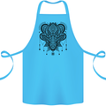 A Mandala Deer Cotton Apron 100% Organic Turquoise