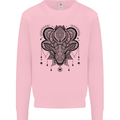 A Mandala Deer Kids Sweatshirt Jumper Light Pink