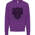 A Mandala Deer Kids Sweatshirt Jumper Purple