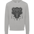 A Mandala Deer Kids Sweatshirt Jumper Sports Grey