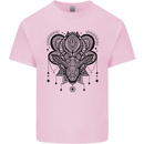 A Mandala Deer Kids T-Shirt Childrens Light Pink