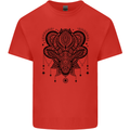 A Mandala Deer Kids T-Shirt Childrens Red