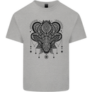 A Mandala Deer Kids T-Shirt Childrens Sports Grey