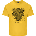 A Mandala Deer Kids T-Shirt Childrens Yellow