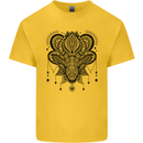 A Mandala Deer Kids T-Shirt Childrens Yellow