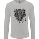 A Mandala Deer Mens Long Sleeve T-Shirt Sports Grey