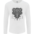 A Mandala Deer Mens Long Sleeve T-Shirt White