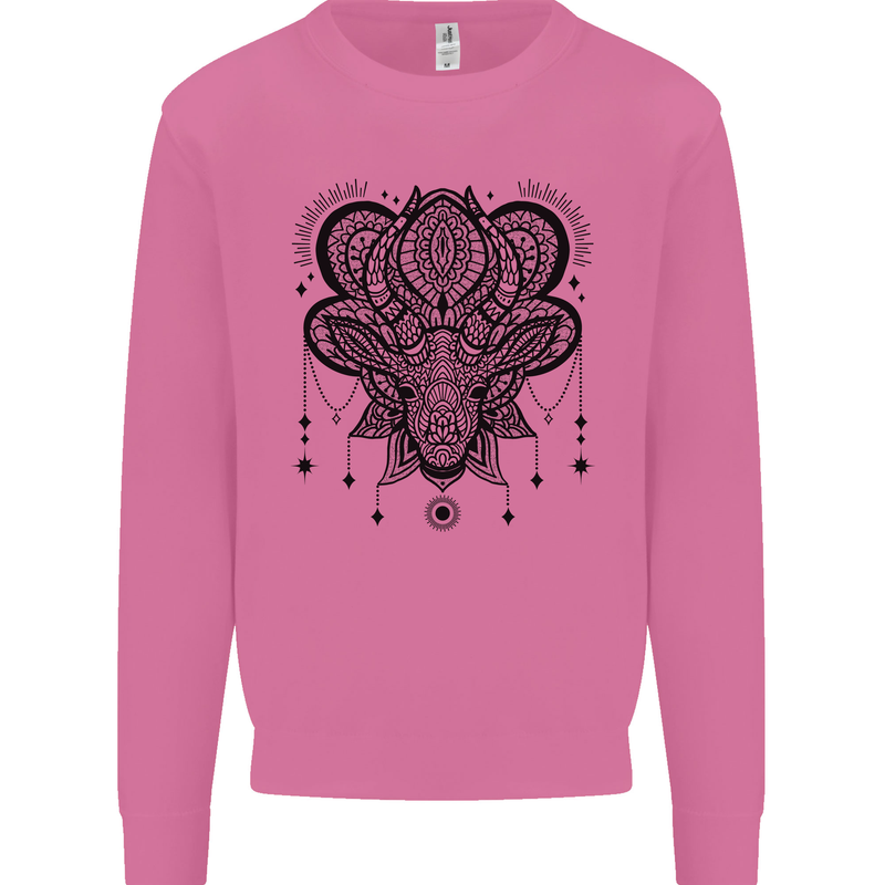 A Mandala Deer Mens Sweatshirt Jumper Azalea