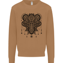 A Mandala Deer Mens Sweatshirt Jumper Caramel Latte