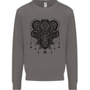 A Mandala Deer Mens Sweatshirt Jumper Charcoal