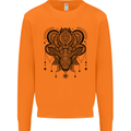 A Mandala Deer Mens Sweatshirt Jumper Orange