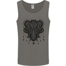 A Mandala Deer Mens Vest Tank Top Charcoal