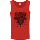 A Mandala Deer Mens Vest Tank Top Red
