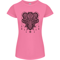 A Mandala Deer Womens Petite Cut T-Shirt Azalea