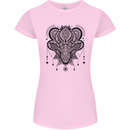 A Mandala Deer Womens Petite Cut T-Shirt Light Pink