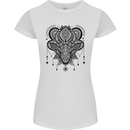 A Mandala Deer Womens Petite Cut T-Shirt White