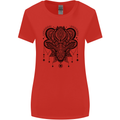 A Mandala Deer Womens Wider Cut T-Shirt Red
