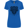 A Mandala Deer Womens Wider Cut T-Shirt Royal Blue