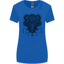 A Mandala Deer Womens Wider Cut T-Shirt Royal Blue