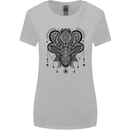 A Mandala Deer Womens Wider Cut T-Shirt Sports Grey