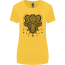 A Mandala Deer Womens Wider Cut T-Shirt Yellow