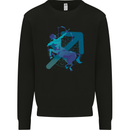 A Masculine Sagittarius Star Sign Design Mens Sweatshirt Jumper Black
