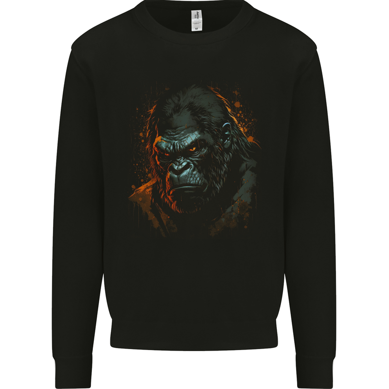 A Mean Gorilla Kids Sweatshirt Jumper Black